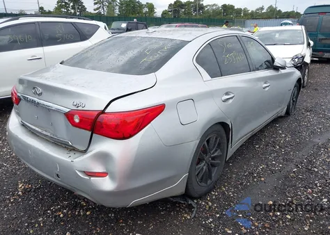 2014 Infiniti Q50 Hybrid Premium z USA, uszkodzony, nr VIN JN1AV7AR0EM700907